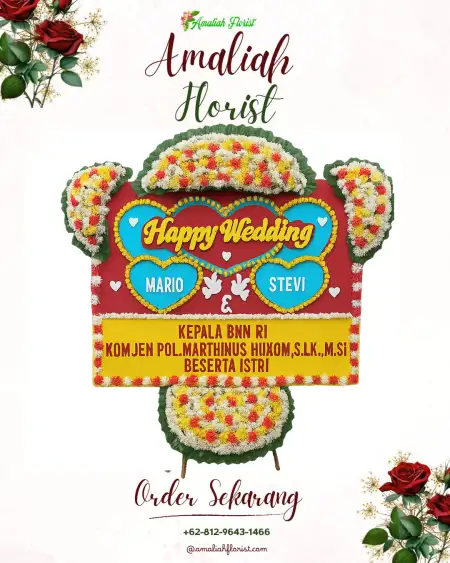 Papan Bunga Pernikahan Nangela